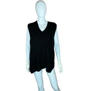 Vince Camuto Women's Shaker Vest V-Neck with High Low Hem Sweater  MED NWT